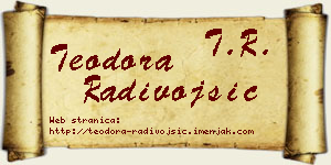 Teodora Radivojšić vizit kartica